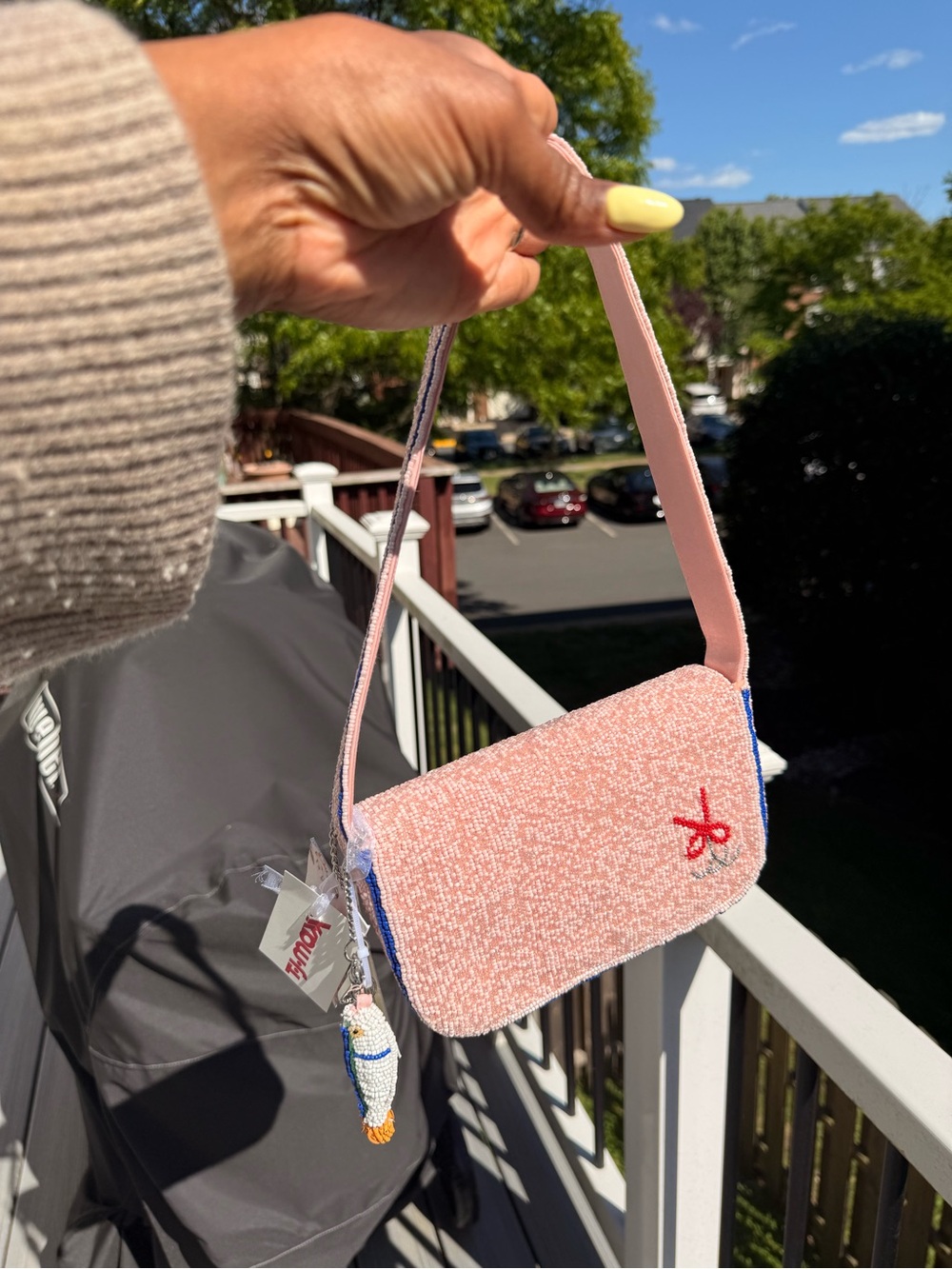 T.J.Maxx Pink Beaded Sardine Shoulder Bag - Picture 2 of 6